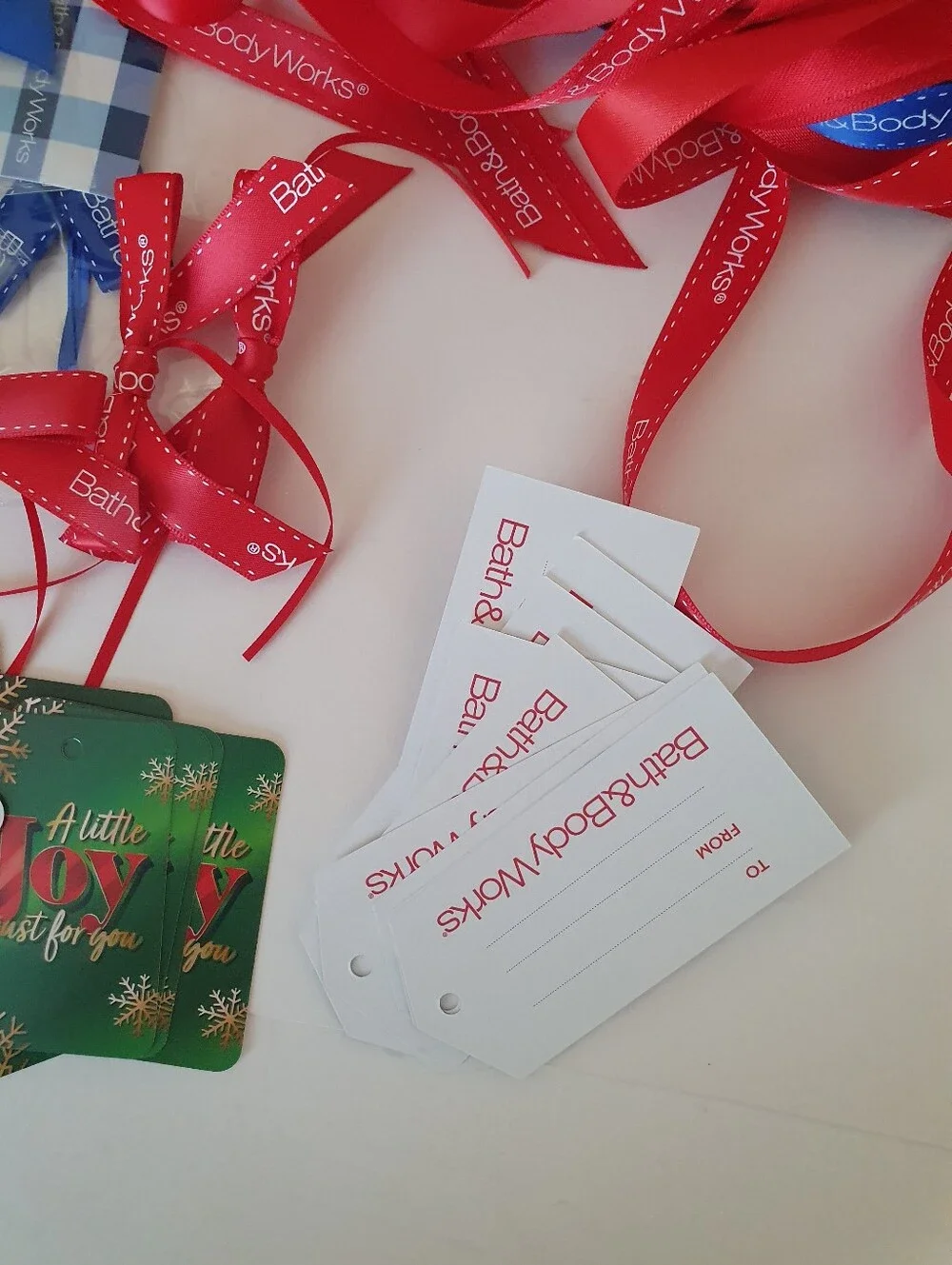Bath & Body Works Bows, Ribbons & Gift Tags Lot of 181 Pieces.